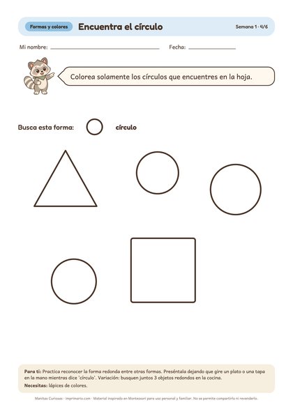 Semana 1, formas